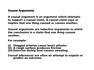 Causal Arguments and Mill's Methods