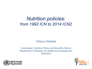 Nutrition policies - Food and Agriculture Organization of the United