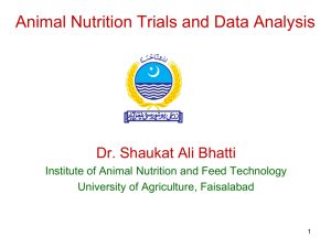 STATISTICAL DESIGNS IN NUTRITIONAL EXPERIMENTS
