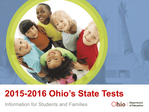 Understanding State Tests - Ohio Department of Education