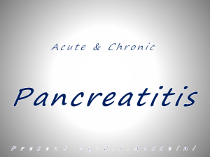 What is Pancreatitis?