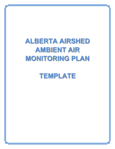 Alberta Airshed Ambient Monitoring Plan template