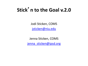 Stick'n to the Goal v.2.0 presentation