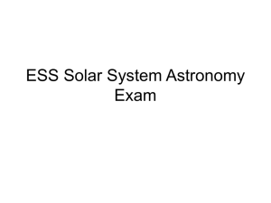 ESS Solar System Astronomy Exam