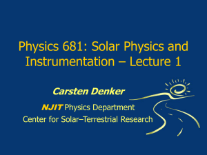 Carsten Denker NJIT - Center for Solar