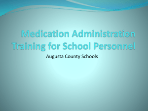 Medication Administration - Augusta County Public Schools