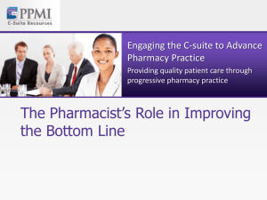 The Pharmacist's Role in Improving the Bottom Line