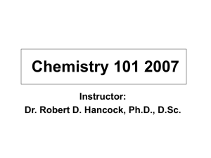 Chemistry 101 2007