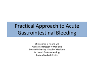 Acute Gastrointestinal Bleeding - Boston University Medical Campus