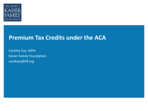 Premium Tax Credits under the ACA