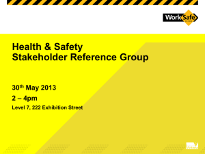 Health & Safety Stakeholder Reference Group Meeting