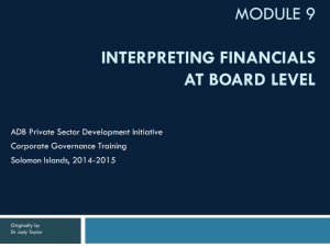 Interpreting Financials at Board Level
