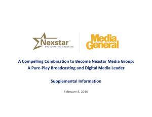 Nexstar MEG Transaction with Supplemental Information