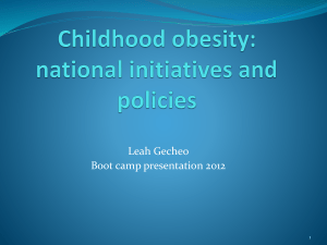 Obesity prevention initiatives
