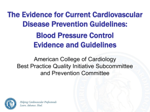 Blood Pressure Control - American College of Cardiology