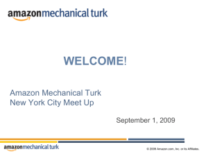 Amazon Mechanical Turk Requester Round Table