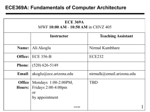 ECE369: Fundamentals of Computer Architecture