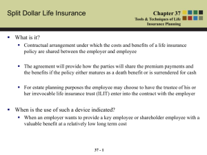 Chapter 37 Tools & Techniques of Life Insurance Planning 37