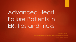 Advanced Heart Failure Patients in ER: tips and tricks