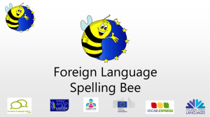 Foreign Language Spelling Bee - Sprowston Community High School