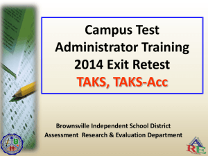 TAKS Test Administrator Training