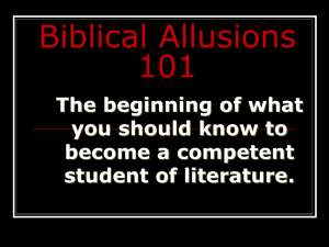 Biblical Allusions Powerpoint biblical_allusions_101