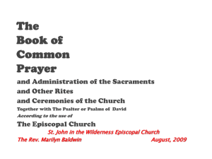 The Book of Common Prayer - St. John in the Wilderness Church