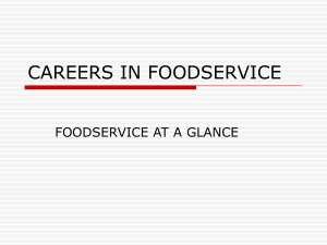 CAREERS IN FOODSERVICE