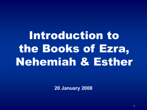 Introduction to Ezra, Nehemiah and Esther