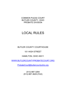 SUP - Butler County Probate Court