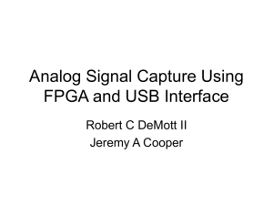 Analog Signal Capture Using FPGA and USB
