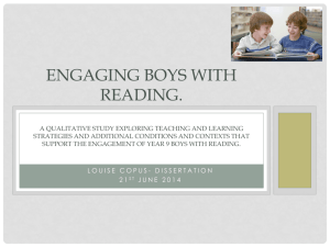 Engaging boys with reading. A qualitative study exploring teaching