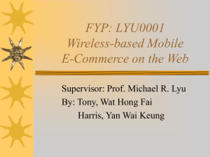 FYP LYU0001 Wireless-based Mobile E