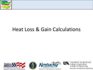 Heat Gain and Loss Calculations