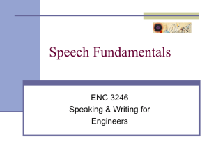 Speech Fundamentals