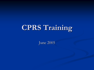 CPRS Training PowerPoint