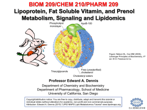 Lipoproteins - Edward Dennis - University of California, San Diego
