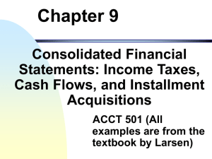 chapter9 income taxes and cash flow statement