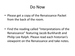 Renaissance PowerPoint - Lakeland Regional High School