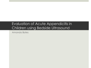 Evaluation of Acute Appendicitis in Children Using Bedside