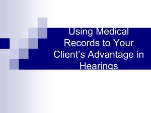 PRAT-Using the Medical Record