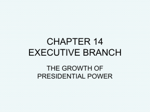 CHAPTER 14 EXECUTIVE BRANCH