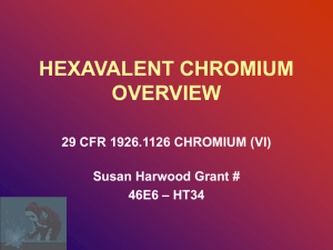 hexavalent chromium overview - Construction Advancement