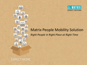 Matrix COSEC Presentation - Technocare Telecom Private Limited
