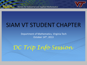 slides - SIAM Student Chapter at Virginia Tech
