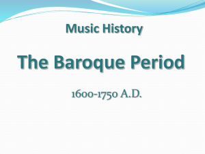 The Baroque Period - Wheelersburg Local Schools