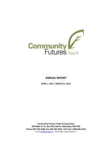 annual report - Community Futures Manitoba