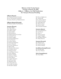 facultysenate/Faculty Senate Meeting Minutes February 18, 2014