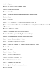 US Constitution Outline