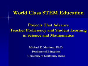 World Class STEM Education - School of Education
